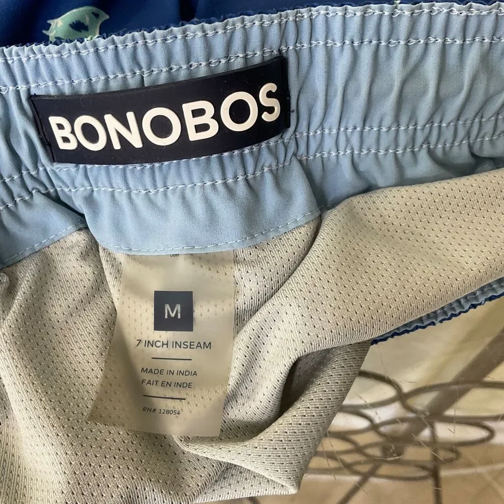 Bonobos Men's  Swim Trunks Size Medium Blue 7 Inch Inseam